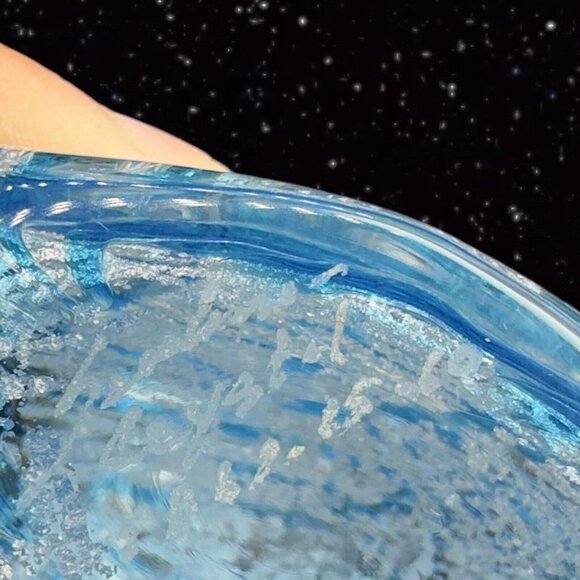 Marcolin Art Glass Crystal Fish Made in Sweden Pure Silver Signed Paperweight - Picture 7 of 16